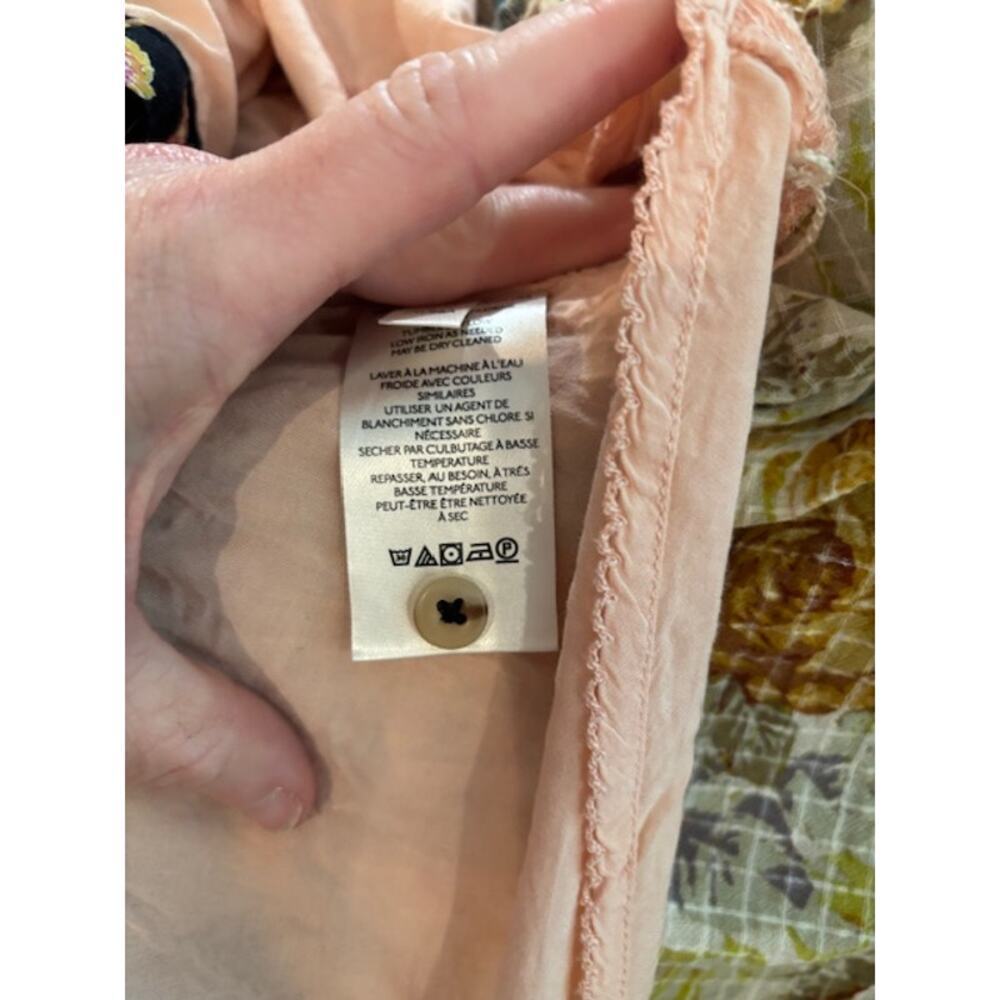 Anthropologie Ruffled Tiered Boho Romantic Coquette Patchwork Maxi Dress Med - Picture 9 of 10